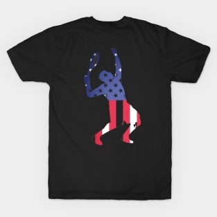 US Open Tennis USA Flag Silhouette T-Shirt